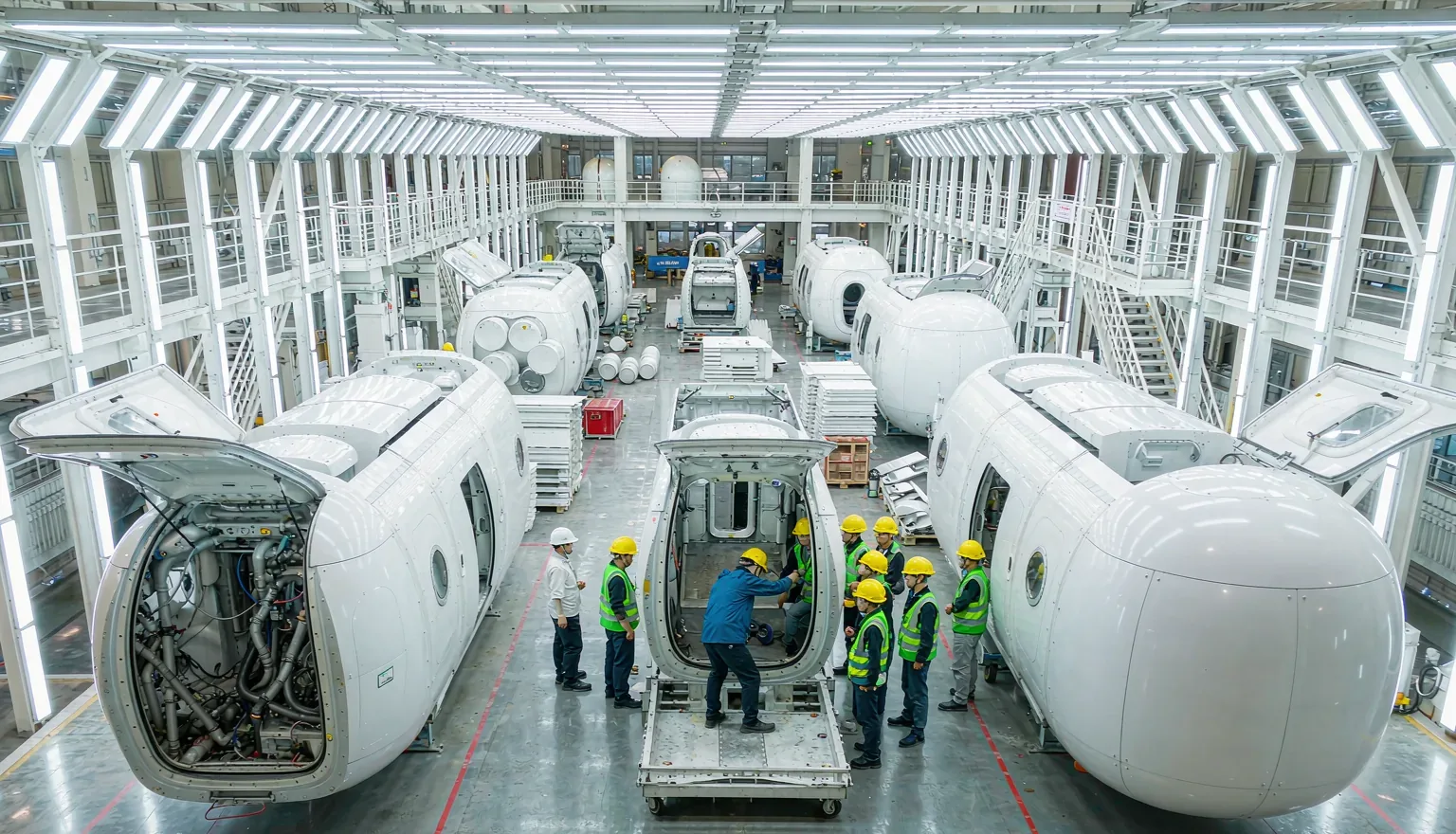 Prefab cabin factory production line