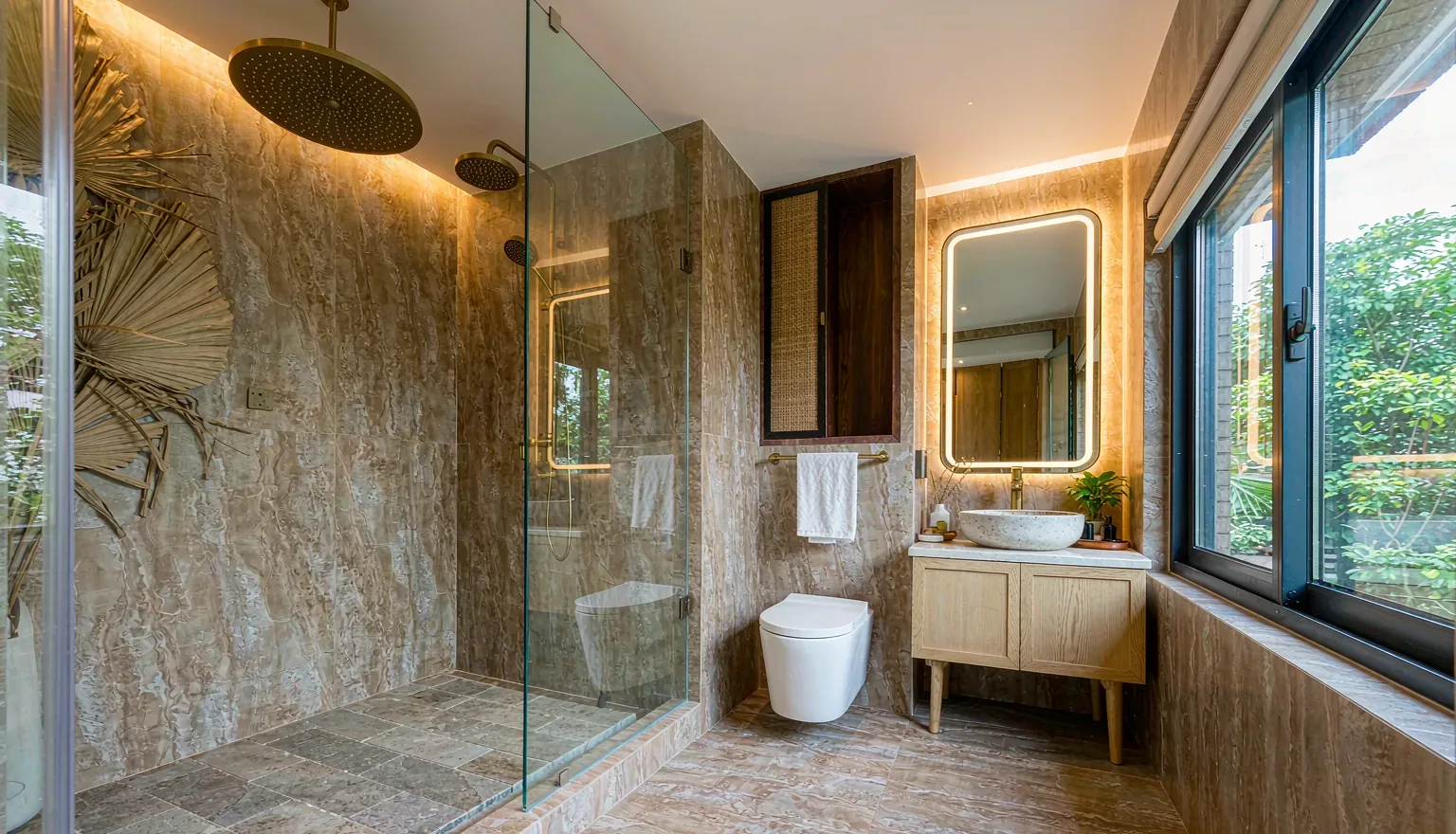 glamping bathroom interior